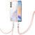 Samsung Galaxy A25 5G Electroplating Marble Dual-side IMD Phone Case with Lanyard - White 006