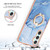 Samsung Galaxy A25 5G Electroplating Marble Dual-side IMD Phone Case with Ring - Blue 018