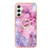 Samsung Galaxy A25 5G Electroplating Marble Dual-side IMD Phone Case with Ring - Pink 013