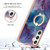 Samsung Galaxy A25 5G Electroplating Marble Dual-side IMD Phone Case with Ring - Purple 016