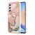 Samsung Galaxy A25 5G Electroplating Marble Dual-side IMD Phone Case with Ring - Rose Gold 015