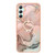 Samsung Galaxy A25 5G Electroplating Marble Dual-side IMD Phone Case with Ring - Rose Gold 015