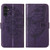 Samsung Galaxy A25 5G Embossed Butterfly Leather Phone Case - Dark Purple