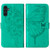 Samsung Galaxy A25 5G Embossed Butterfly Leather Phone Case - Green