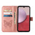 Samsung Galaxy A25 5G Embossed Butterfly Leather Phone Case - Rose Gold