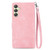 Samsung Galaxy A25 5G Embossed Flower Zipper Leather Phone Case - Pink