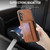 Samsung Galaxy A25 5G Fierre Shann Oil Wax Cow Leather Card Holder Back Phone Case - Brown