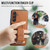 Samsung Galaxy A25 5G Fierre Shann Oil Wax Cow Leather Card Holder Back Phone Case - Brown