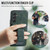 Samsung Galaxy A25 5G Fierre Shann Oil Wax Cow Leather Card Holder Back Phone Case - Green Samsung Galaxy A25 5G Fierre Shann Oil Wax Cow Leather Card Holder Back Phone Case - Green