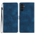 Samsung Galaxy A25 5G Flower Butterfly Embossing Pattern Leather Phone Case - Blue