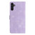 Samsung Galaxy A25 5G Flower Butterfly Embossing Pattern Leather Phone Case - Purple