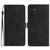 Samsung Galaxy A25 5G Flower Embossing Pattern Leather Phone Case - Black