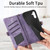 Samsung Galaxy A25 5G Geometric Zipper Wallet Side Buckle Leather Phone Case - Purple