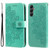 Samsung Galaxy A25 5G Global 7-petal Flowers Embossing Leather Phone Case - Green