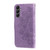 Samsung Galaxy A25 5G Global 7-petal Flowers Embossing Leather Phone Case - Light Purple