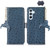 Samsung Galaxy A25 5G Global Ostrich Pattern Genuine Leather RFID Phone Case - Blue