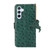 Samsung Galaxy A25 5G Global Ostrich Pattern Genuine Leather RFID Phone Case - Green Samsung Galaxy A25 5G Global Ostrich Pattern Genuine Leather RFID Phone Case - Green