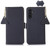 Samsung Galaxy A25 5G Global Side-Magnetic TJ Genuine Leather RFID Phone Case - Blue