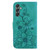 Samsung Galaxy A25 5G Lily Embossed Leather Phone Case - Green