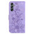 Samsung Galaxy A25 5G Lily Embossed Leather Phone Case - Purple