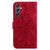 Samsung Galaxy A25 5G Lily Embossed Leather Phone Case - Red