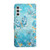Samsung Galaxy A25 5G Oil Embossed 3D Drawing Leather Phone Case - Blue Butterflies