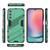 Samsung Galaxy A25 5G Punk Armor 2 in 1 PC + TPU Shockproof Phone Case with Invisible Holder - Green Samsung Galaxy A25 5G Punk Armor 2 in 1 PC + TPU Shockproof Phone Case with Invisible Holder - Green
