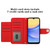 Samsung Galaxy A25 5G Rhombic Texture Flip Leather Phone Case with Lanyard - Red