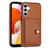 Samsung Galaxy A25 5G Shockproof Leather Phone Case with Card Holder - Brown