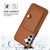 Samsung Galaxy A25 5G Shockproof Leather Phone Case with Card Holder - Brown