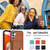 Samsung Galaxy A25 5G Shockproof Leather Phone Case with Card Holder - Brown