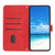 Samsung Galaxy A25 5G Skin Feel Heart Embossed Leather Phone Case with Long Lanyard - Red Samsung Galaxy A25 5G Skin Feel Heart Embossed Leather Phone Case with Long Lanyard - Red