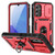 Samsung Galaxy A25 5G Sliding Camshield TPU + PC Phone Case with Holder - Red+Black