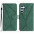 Samsung Galaxy A25 5G Stitching Embossed Leather Phone Case - Green