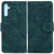 Samsung Galaxy A25 5G Tiger Embossing Pattern Flip Leather Phone Case - Green
