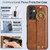 Samsung Galaxy A25 5G Wristband Leather Back Phone Case - Brown