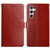 Samsung Galaxy A25 5G Y-shaped Pattern Flip Leather Phone Case - Brown