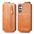 Samsung Galaxy A25 5G Zipper Wallet Vertical Flip Leather Phone Case - Brown