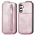 Samsung Galaxy A25 5G Zipper Wallet Vertical Flip Leather Phone Case - Pink