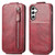 Samsung Galaxy A25 5G Zipper Wallet Vertical Flip Leather Phone Case - Red