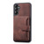 Samsung Galaxy A15 5G Skin Feel Dream RFID Anti-theft PU Card Bag Phone Case - Coffee