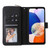 Samsung Galaxy A15 5G 9-Card Slots Zipper Wallet Bag Leather Phone Case - Black