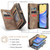 Samsung Galaxy A15 5G CaseMe 008 Multifunctional Zipper Wallet Leather Phone Case with Lanyard - Brown