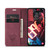 Samsung Galaxy A15 5G CaseMe 013 Multifunctional Horizontal Flip Leather Phone Case - Wine Red