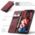 Samsung Galaxy A15 5G CaseMe 013 Multifunctional Horizontal Flip Leather Phone Case - Wine Red
