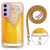 Samsung Galaxy A15 5G Electroplating Dual-side IMD Phone Case with Lanyard - Draft Beer