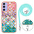 Samsung Galaxy A15 5G Electroplating IMD TPU Phone Case with Lanyard - Colorful Scales