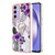 Samsung Galaxy A15 5G Electroplating IMD TPU Phone Case with Ring - Purple Flower