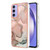 Samsung Galaxy A15 5G Electroplating Marble Dual-side IMD Phone Case - Rose Gold 015