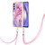 Samsung Galaxy A15 5G Electroplating Marble Dual-side IMD Phone Case with Lanyard - Pink 013